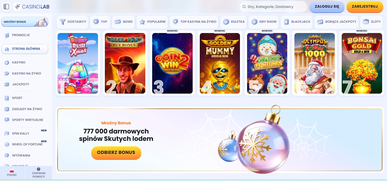 CasinoLab – Legalne kasyno z szybkimi wypłatami